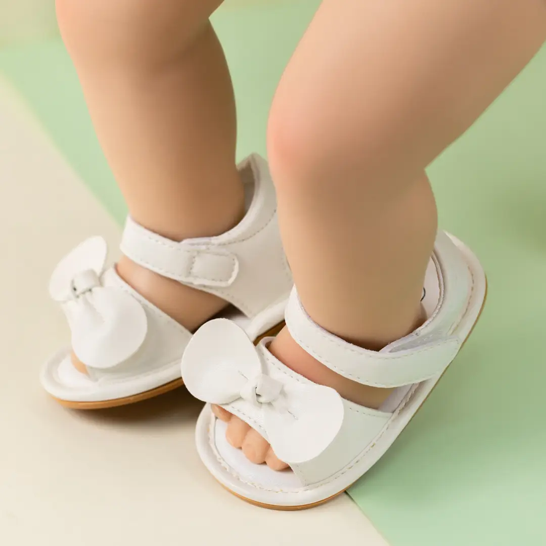 Summer new 0-1 year old baby bow sandals non-slip breathable baby shoes baby shoes — feature 7