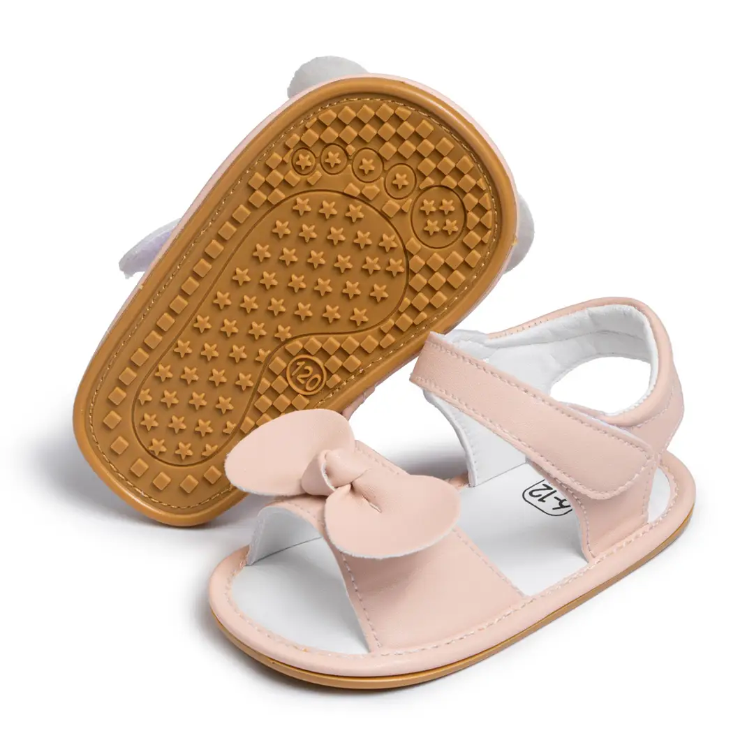 Summer new 0-1 year old baby bow sandals non-slip breathable baby shoes baby shoes - Image 2
