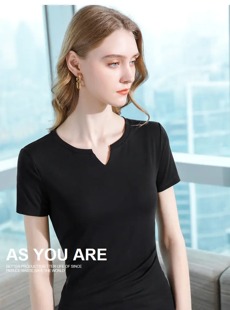 Women Red V Neck T-Shirt Summer 2025 — feature 20