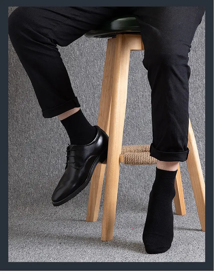 Socks Spring and Summer Men's Mid-Calf Socks Casual Simple Black and White Business Socks Casual Socks Sweat-Absorbent Thin Manufacturer Wholesale — feature 10