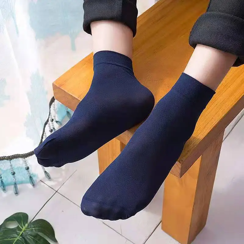 Socks Spring and Summer Men's Mid-Calf Socks Casual Simple Black and White Business Socks Casual Socks Sweat-Absorbent Thin Manufacturer Wholesale