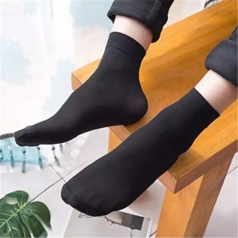 Socks Spring and Summer Men's Mid-Calf Socks Casual Simple Black and White Business Socks Casual Socks Sweat-Absorbent Thin Manufacturer Wholesale