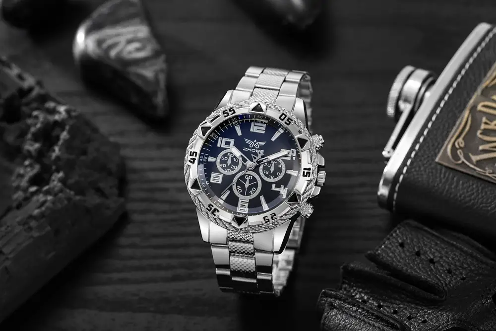 Gold 3-Eye Chronograph Watch for Men — feature 4
