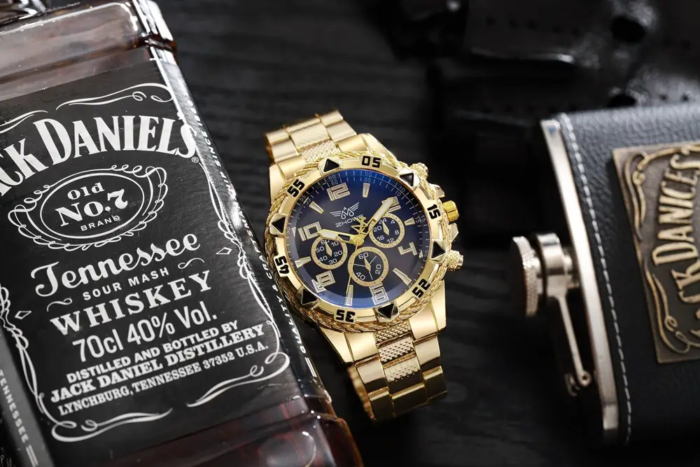 Gold 3-Eye Chronograph Watch for Men — feature 6