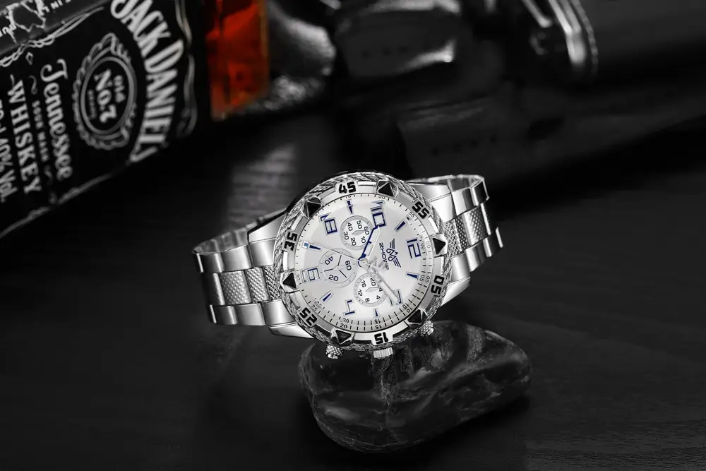 Gold 3-Eye Chronograph Watch for Men — feature 7