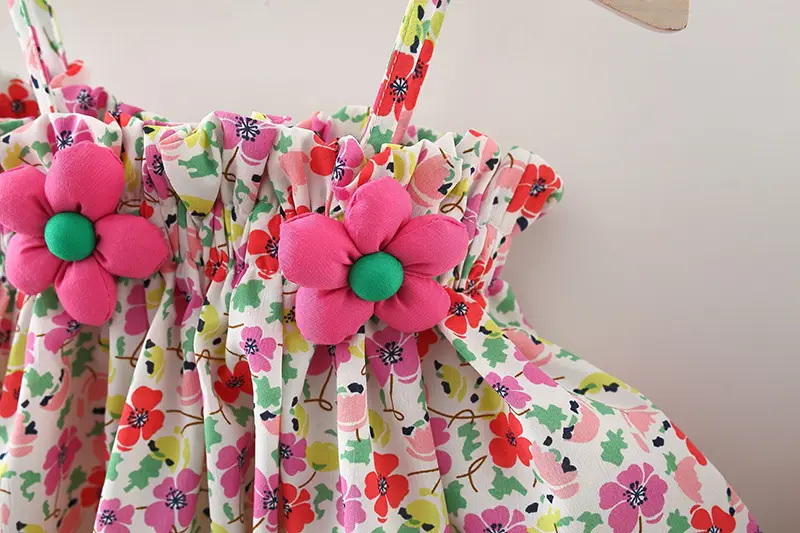 Girls Floral Baby Dress with Flower Belt — feature 5