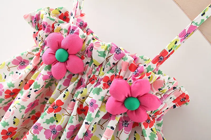 Girls Floral Baby Dress with Flower Belt — feature 6