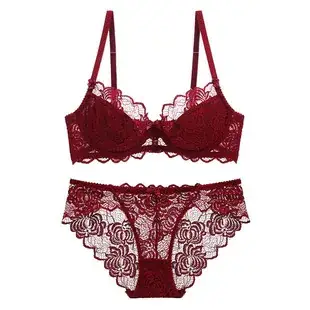 White Lace Push Up Bra Set Small — feature 11