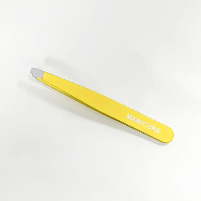 High Precision Eyebrow & Beard Tweezers Stainless Steel Yellow - Image 27
