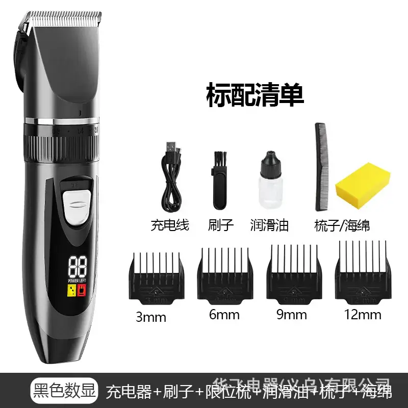 Electric Hair Clipper with Rechargeable Blade Set