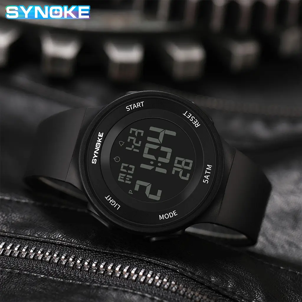 SynoKE Digital Watch with LED Band Black - Image 10