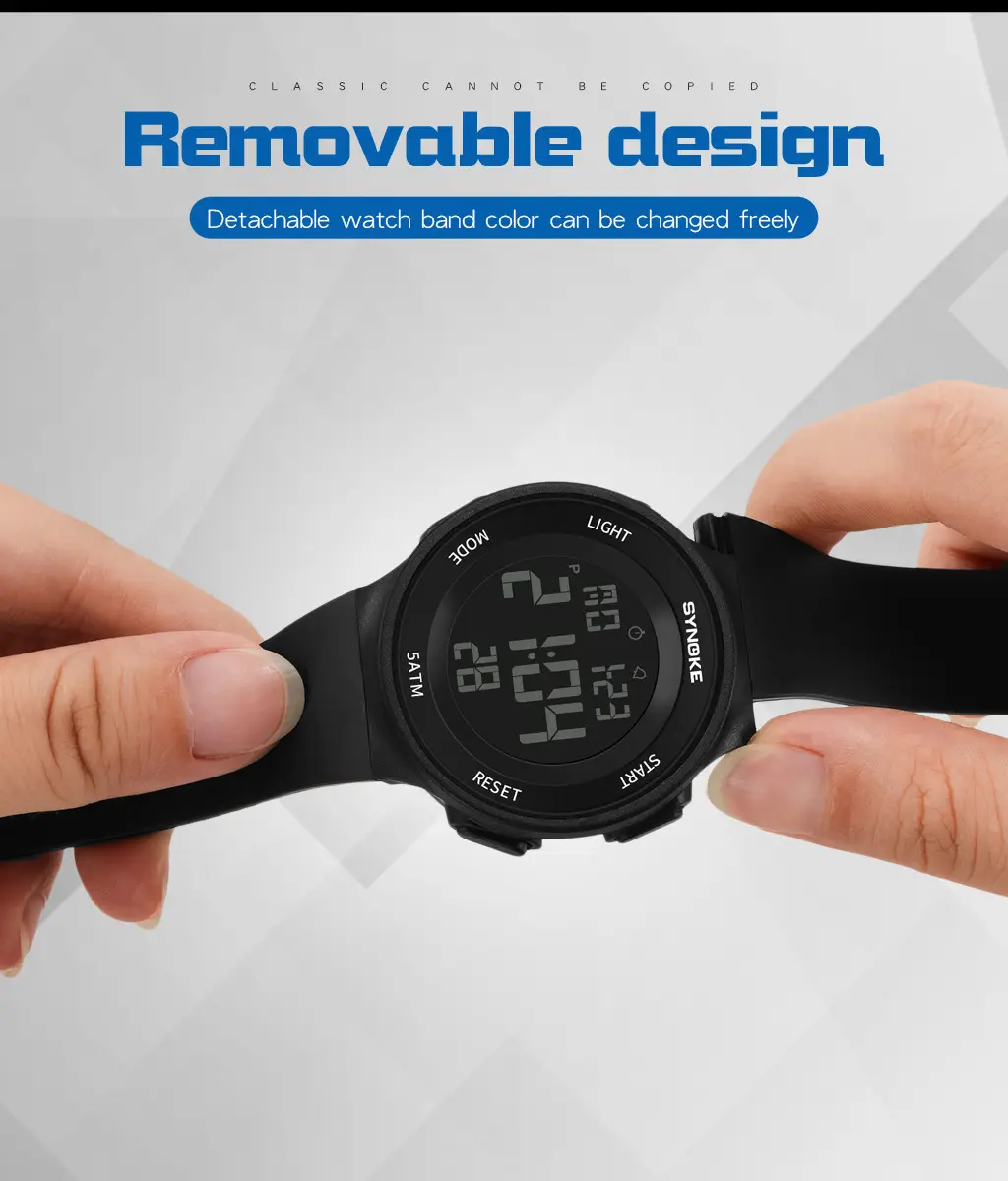 SynoKE Digital Watch with LED Band Black — feature 20
