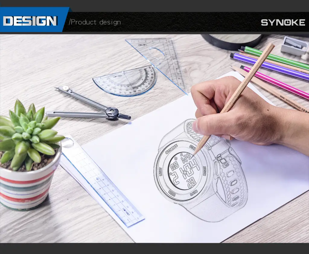 SynoKE Digital Watch with LED Band Black — feature 23