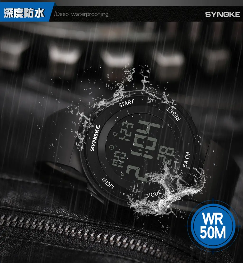 SynoKE Digital Watch with LED Band Black — feature 7