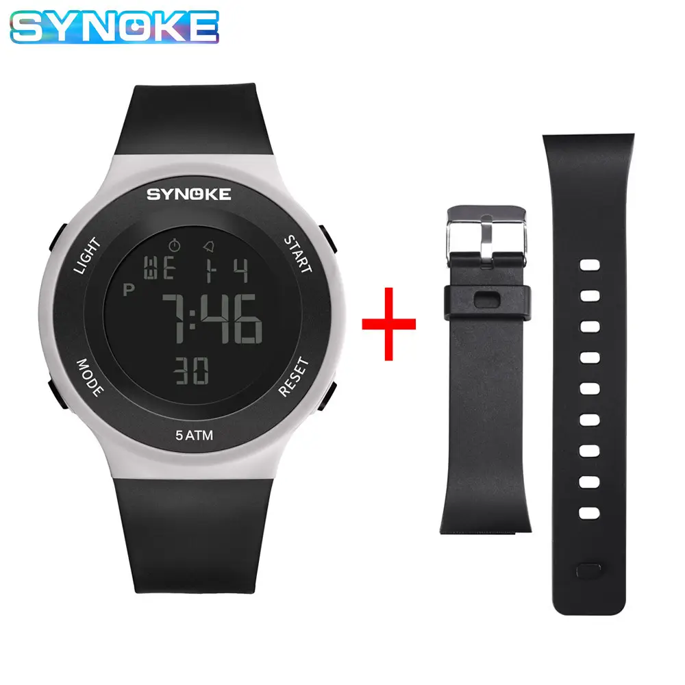 SynoKE Digital Watch with LED Band Black - Image 2