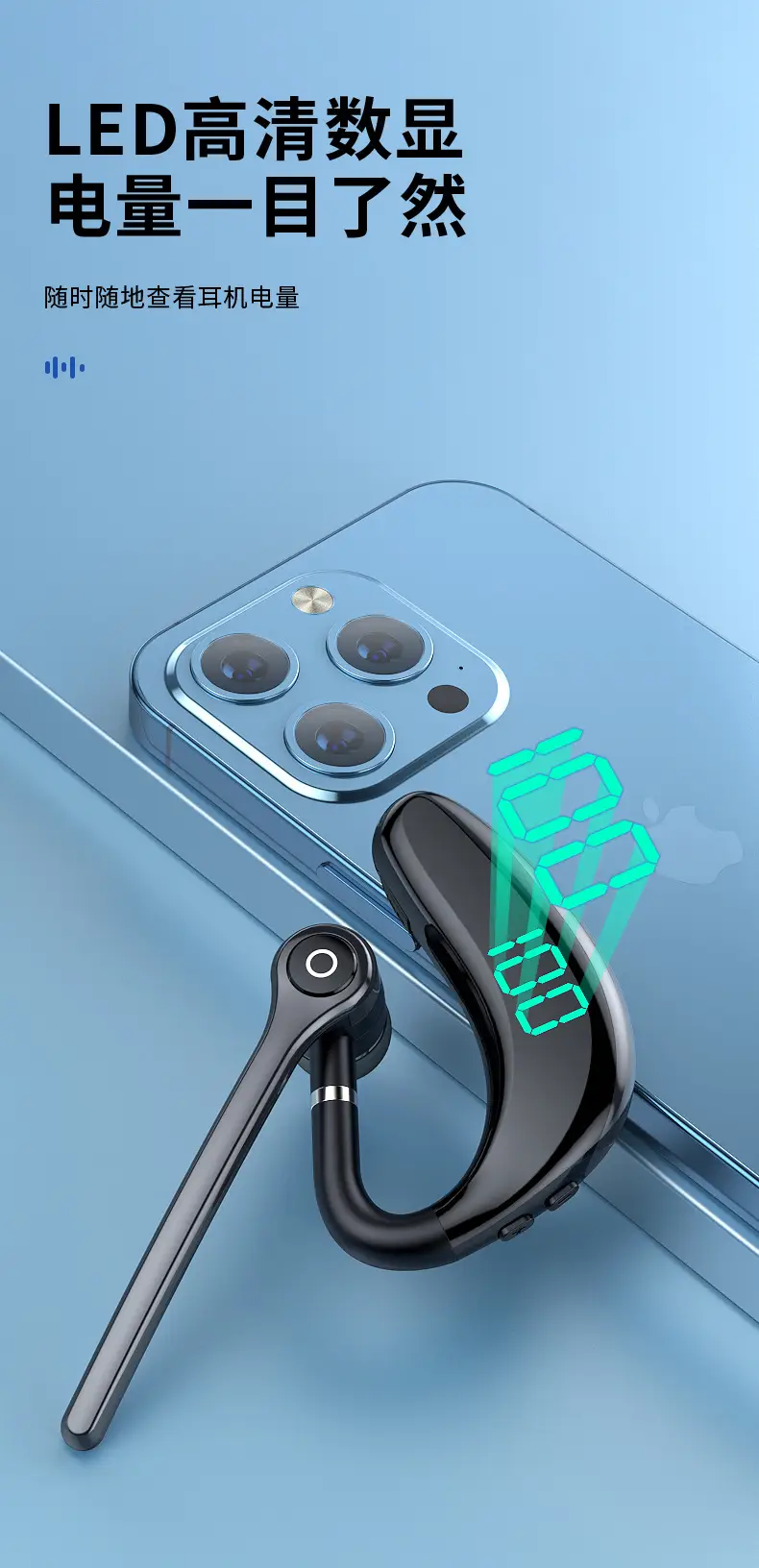 Private Model Bluetooth Earphone 180° Rotate Noise Reduction — feature 2