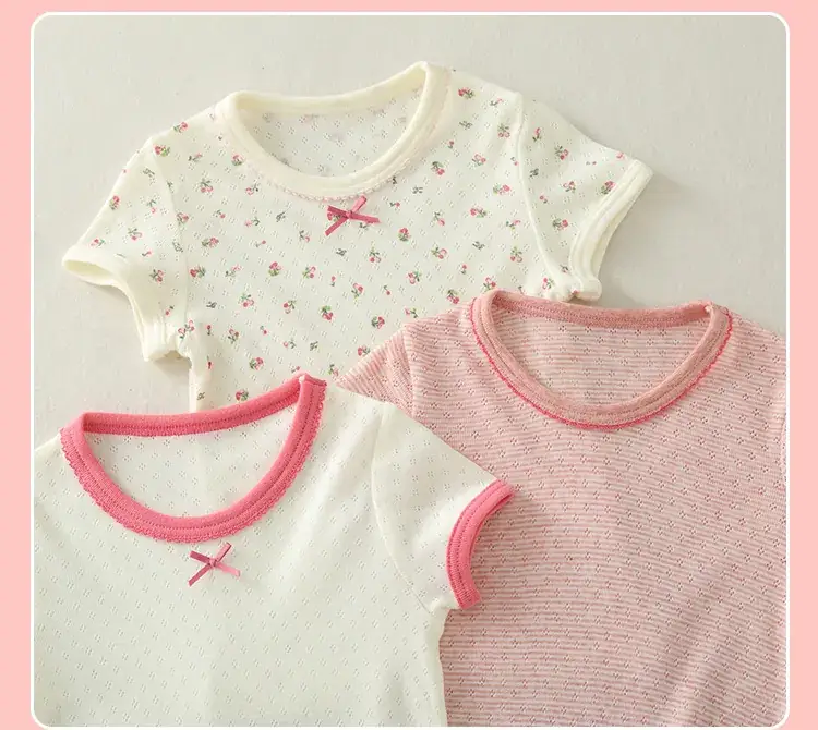 Mesh Cherry Baby T-shirt Summer Thin Children's Half-sleeve — feature 12