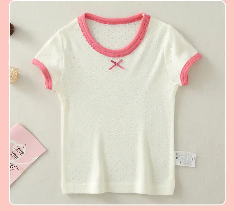 Mesh Cherry Baby T-shirt Summer Thin Children's Half-sleeve — feature 18