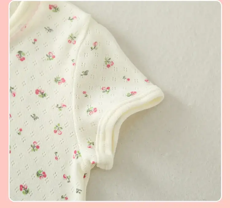 Mesh Cherry Baby T-shirt Summer Thin Children's Half-sleeve — feature 23