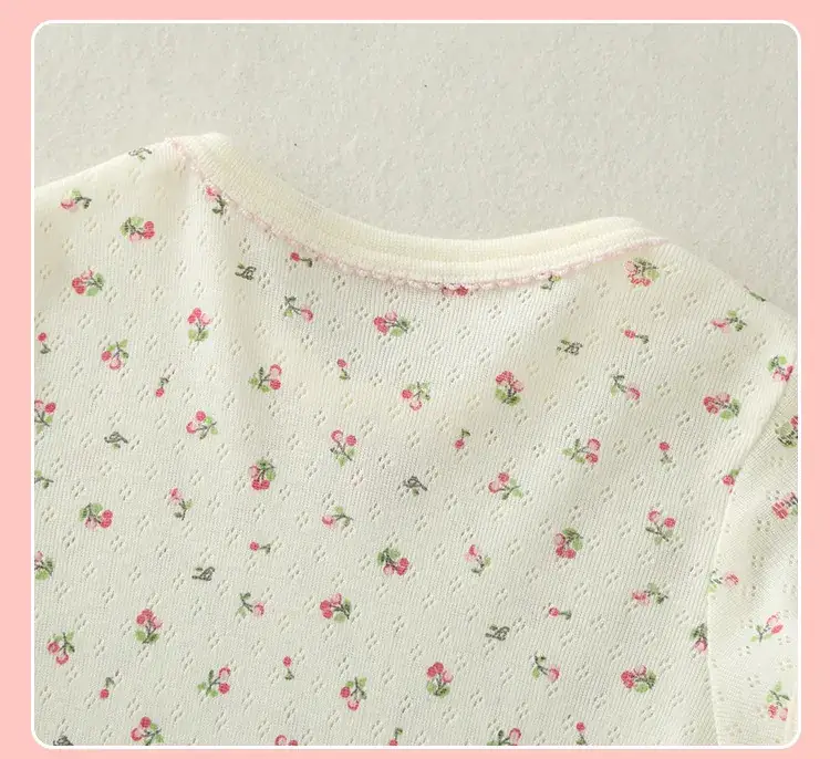 Mesh Cherry Baby T-shirt Summer Thin Children's Half-sleeve — feature 25