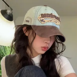 American Retro Old Baseball Cap Women's Big Head Wash Ripped Cowboy Wide Brim Cap — feature 12