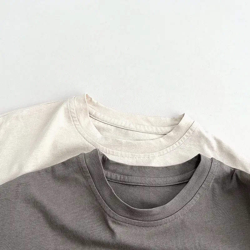 Cute Printed T-Shirt for Boys Girls Gray Loose Fit - Image 16
