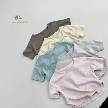 Cute Printed T-Shirt for Boys Girls Gray Loose Fit — feature 16