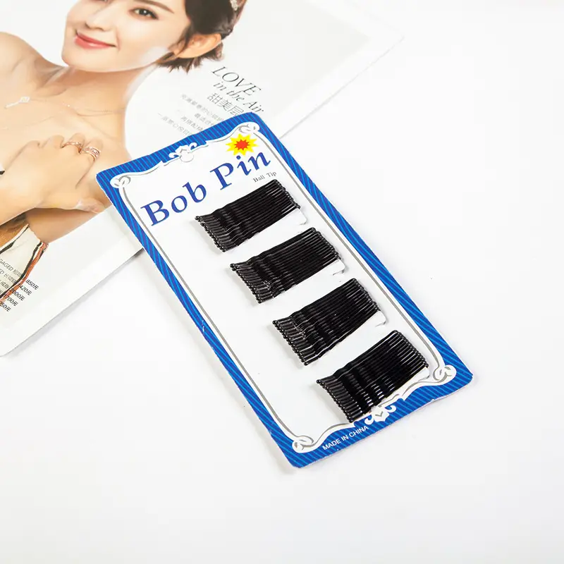 Korean-style Black Hairpin Clip for Waves - Image 15