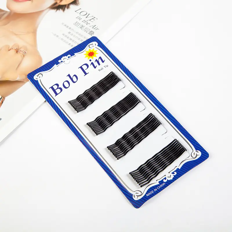 Korean-style Black Hairpin Clip for Waves - Image 4