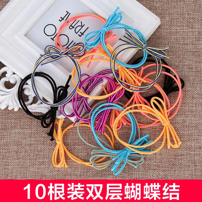 10 Pack Double Layer Rainbow Hair Bands - Image 19
