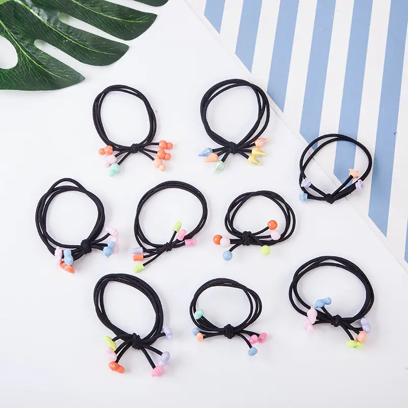 Black Rubber Head Rope for Women's Hair Styling - Image 15