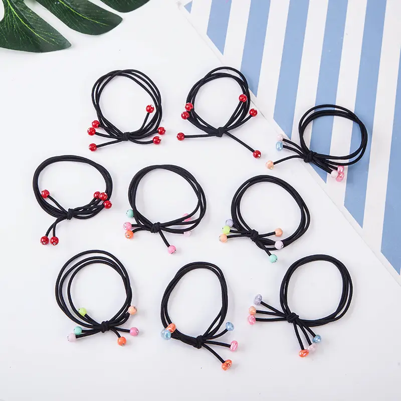 Black Rubber Head Rope for Women's Hair Styling - Image 16