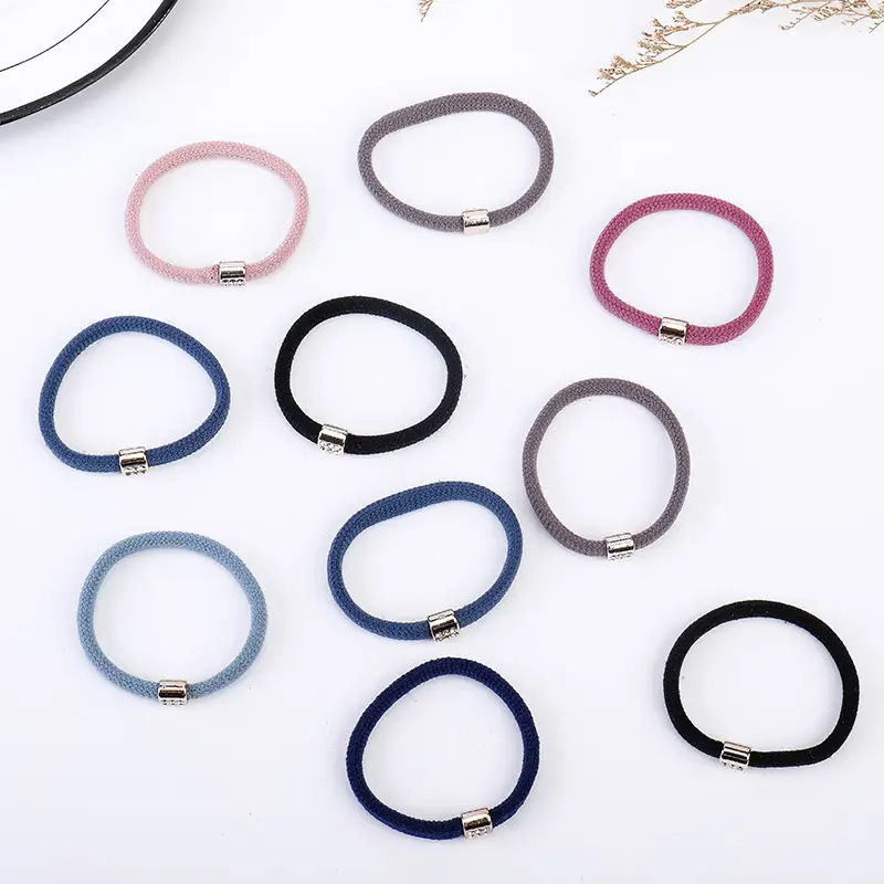 Black Rubber Head Rope for Women's Hair Styling - Image 17