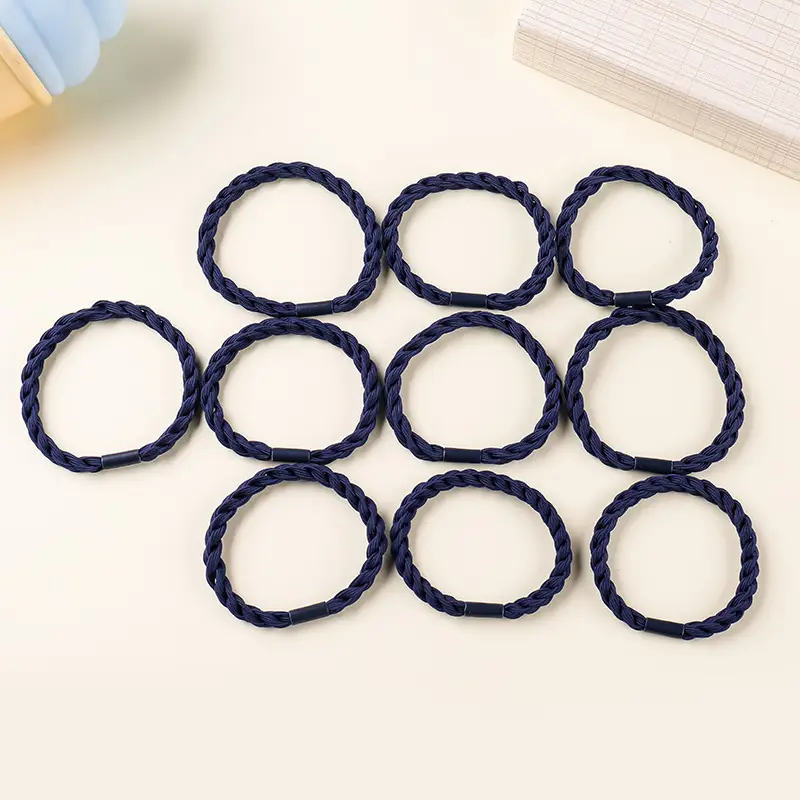 Black Rubber Head Rope for Women's Hair Styling - Image 18