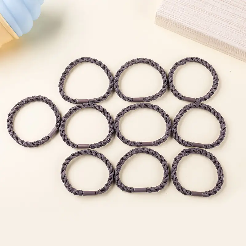 Black Rubber Head Rope for Women's Hair Styling - Image 19