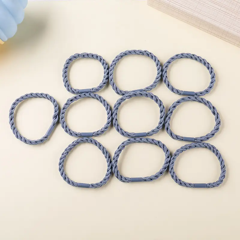 Black Rubber Head Rope for Women's Hair Styling - Image 20