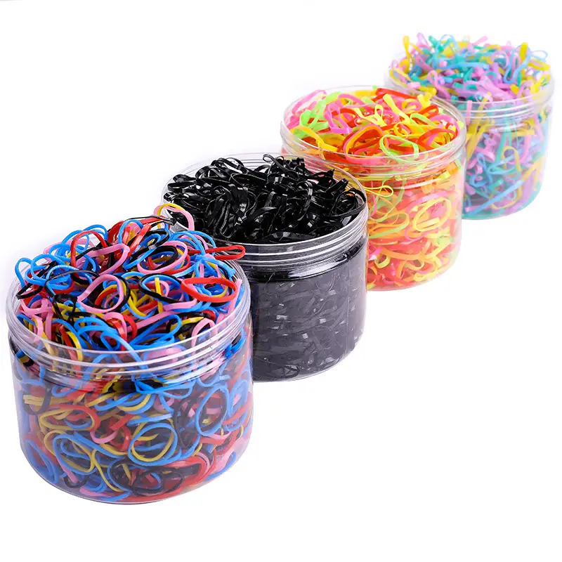Disposable Baby Hair Ropes Rainbow Rubber Bands
