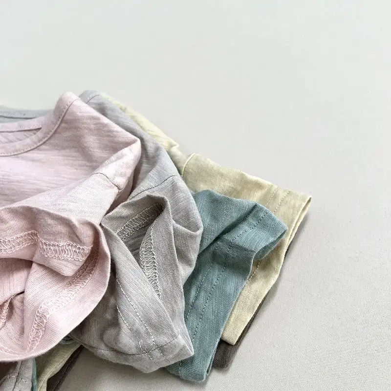 Gray Cotton Short Sleeve T-Shirt for Boys Girls - Image 34
