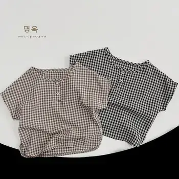Gray Cotton Short Sleeve T-Shirt for Boys Girls — feature 17