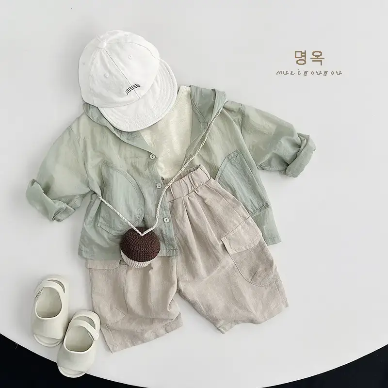 Gray Cotton Short Sleeve T-Shirt for Boys Girls — feature 25