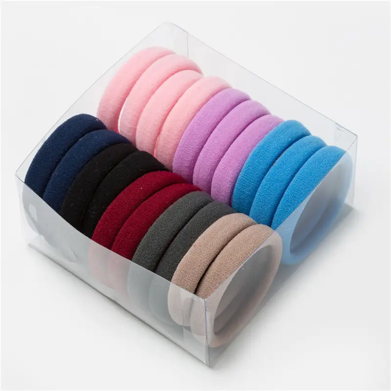 Women's Rubber Hair Rings Black 40cm Adjustable