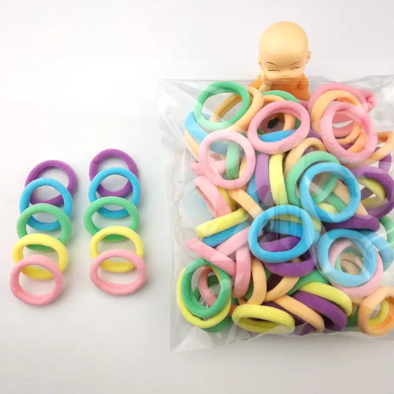 Women's Rubber Hair Rings Black 40cm Adjustable