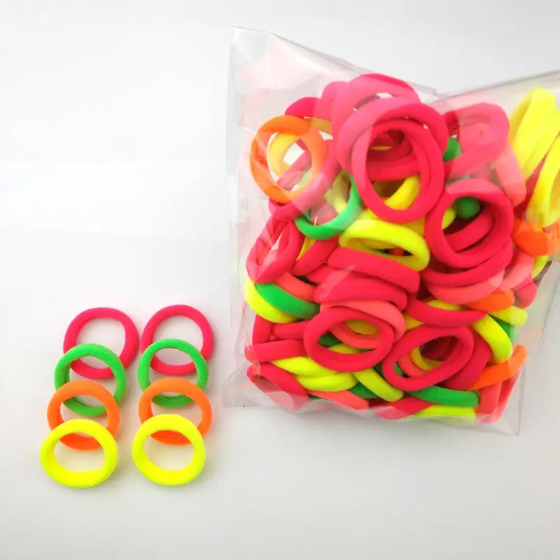 Women's Rubber Hair Rings Black 40cm Adjustable