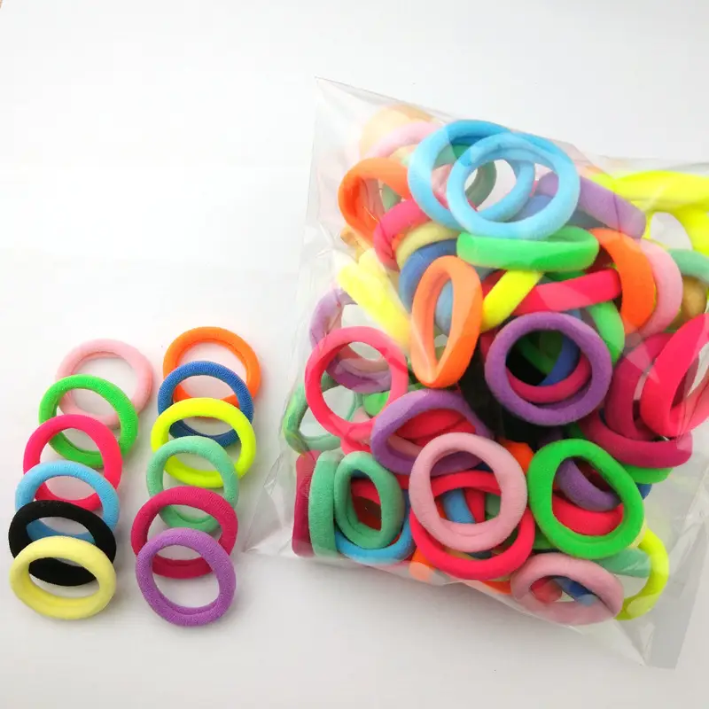 Women's Rubber Hair Rings Black 40cm Adjustable