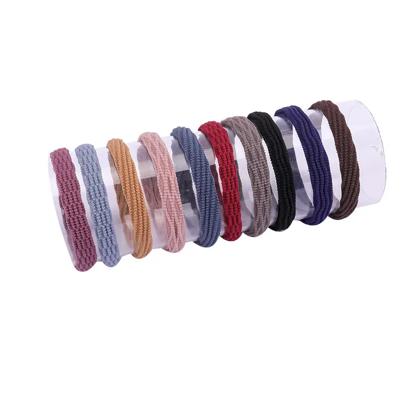 Women's Rubber Hair Rings Black 40cm Adjustable