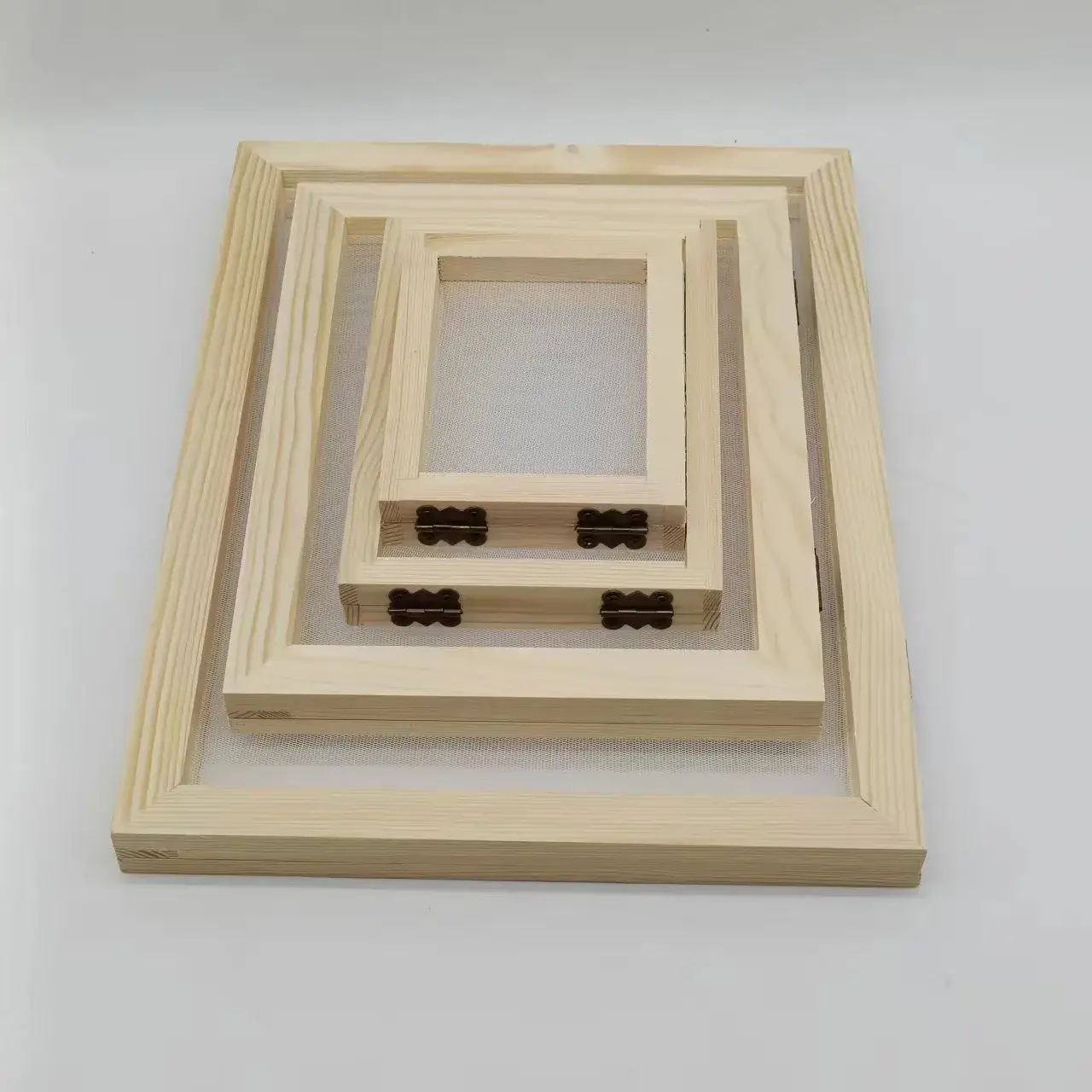 Wooden Paper Frame Double Net Design for Kids DIY - Image 5