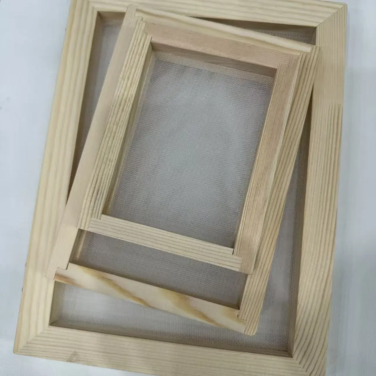 Wooden Paper Frame Double Net Design for Kids DIY - Image 6