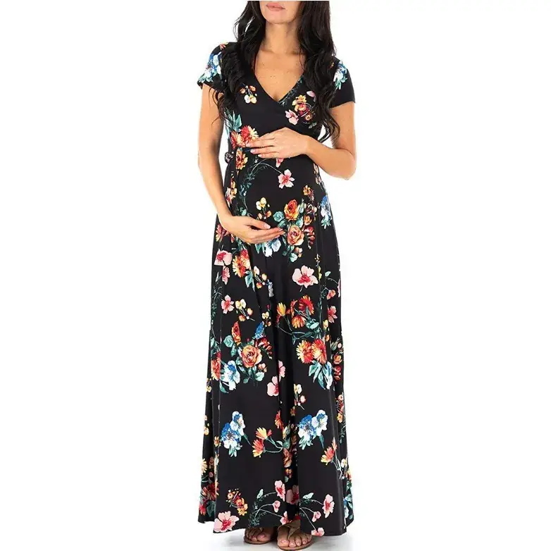 2023 Printed Belted Nursing Dress for Women