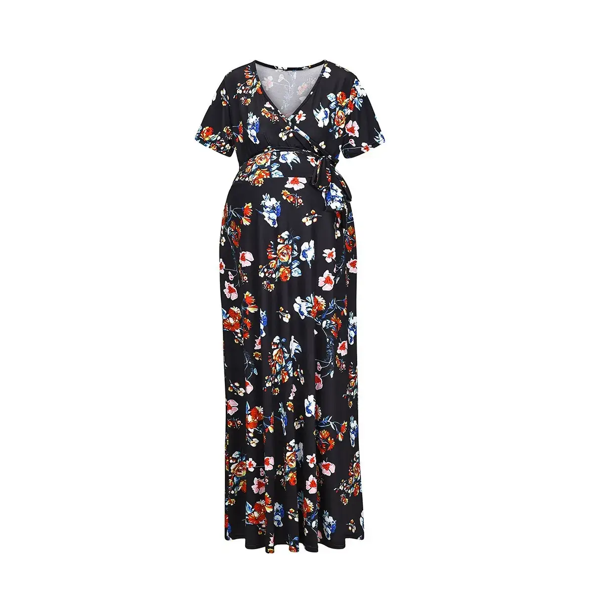 2023 Printed Belted Nursing Dress for Women
