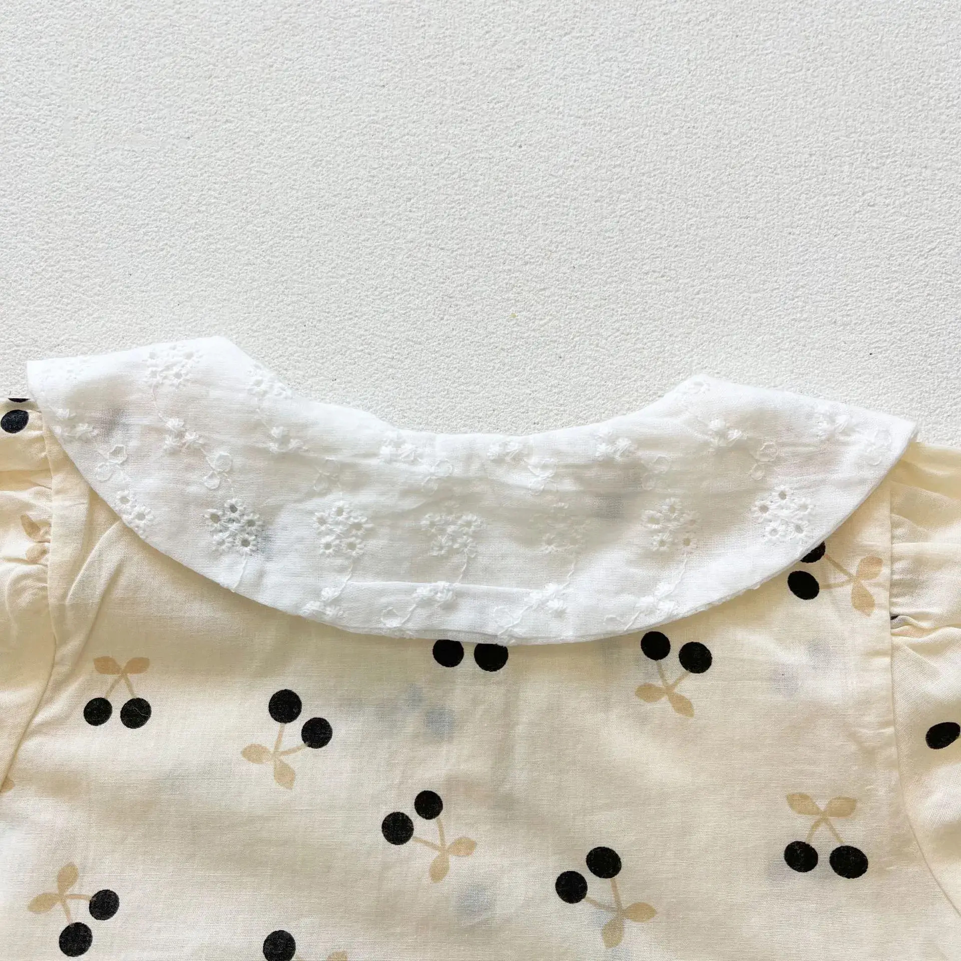 Girls Korean Style Cherry Print Short Sleeve Dress — feature 12
